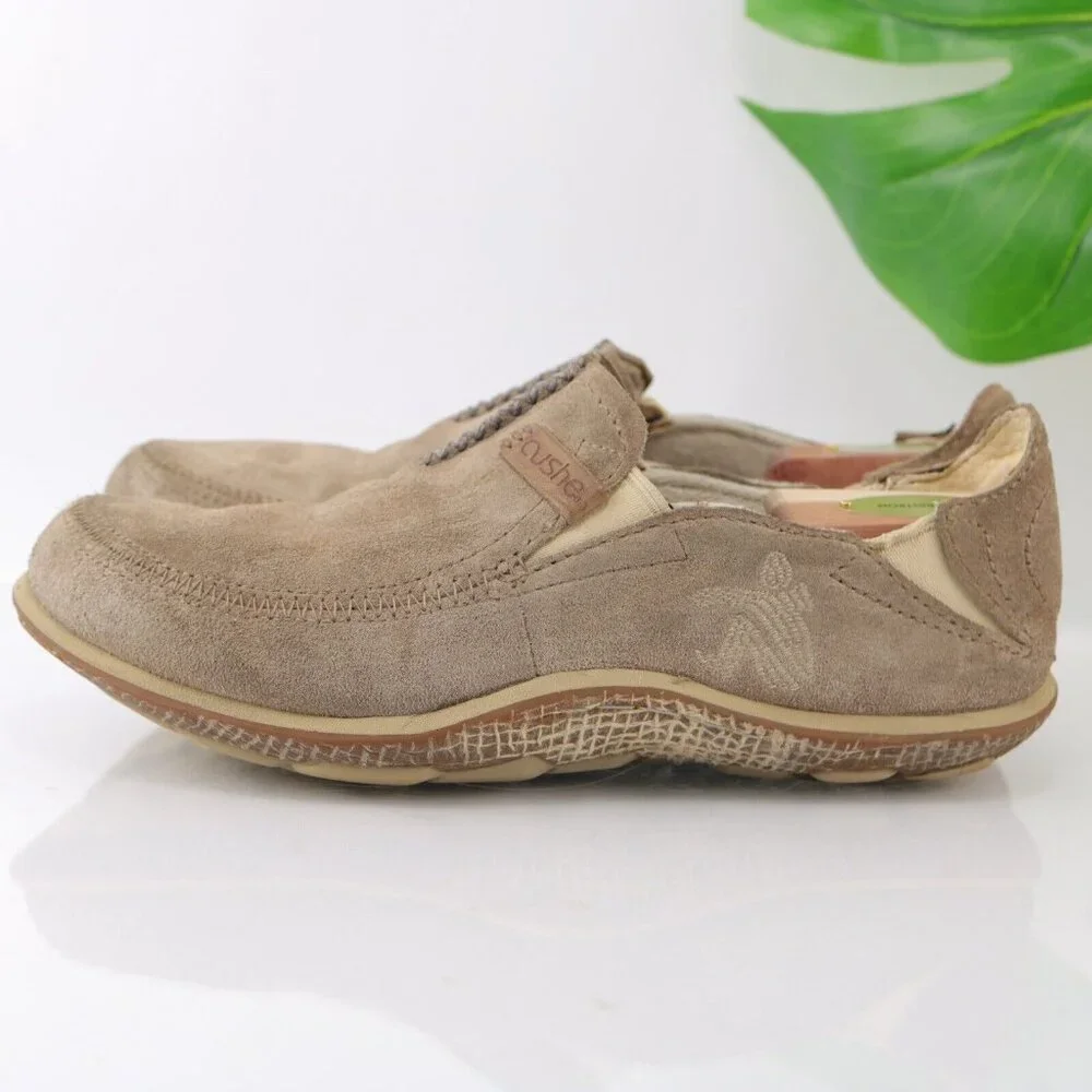 Cushe Mens Surf Slipper Shoe Size 9 Tan Leather Slip On Sneaker Minimalist - Picture 5 of 12